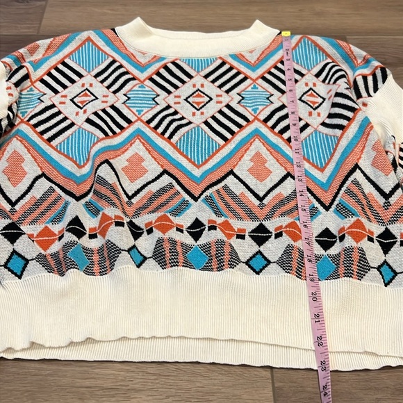 Geometric Southwestern Patterned Sweater Multicolor size XL Knit - Picture 5 of 9